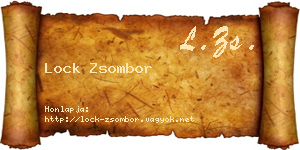 Lock Zsombor névjegykártya
